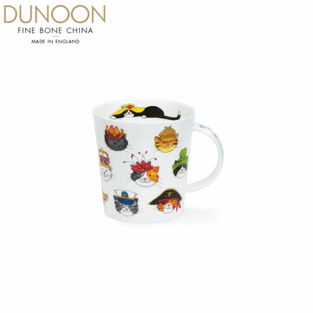 DUNOON 瘋帽小藏家馬克杯-貓-480ml(100%英國製骨瓷馬克杯)