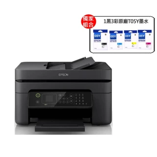 【EPSON】搭1黑3彩墨水★WF-3821 商用WiFi四合一傳真複合印表機