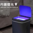 【西格傢飾】科技感現代風感應式垃圾桶16L(LED/揮手感應/防潑水)