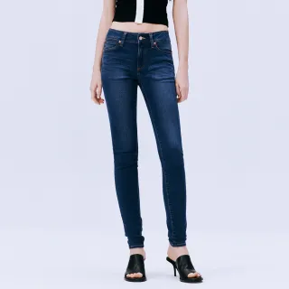 【BRAPPERS】女款 美腳ROYAL系列-中腰彈性窄管褲(深藍)