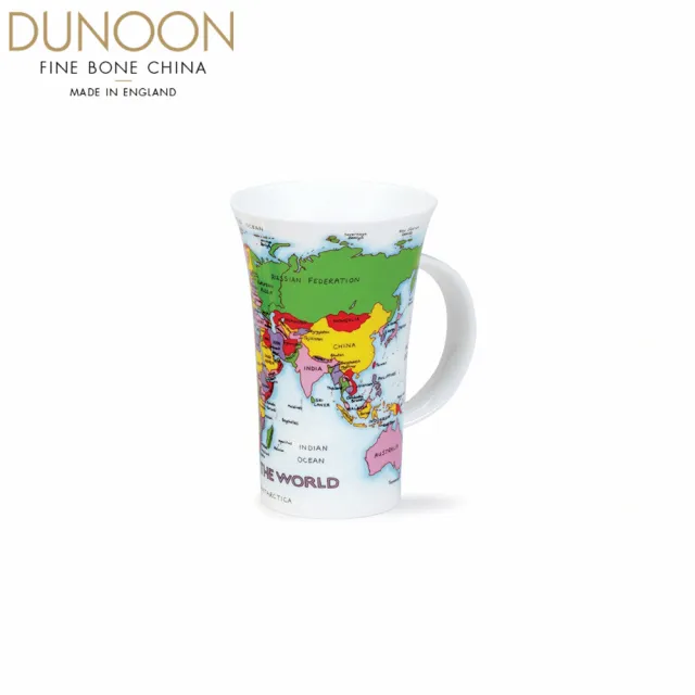 【DUNOON】世界地圖骨瓷馬克杯-500ml(100%英國製 居禮名店獨家代理)