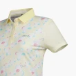 【PING】女款花朵昇華短袖POLO衫-黃(吸濕排汗/GOLF/高爾夫球衫/RA23106-33)