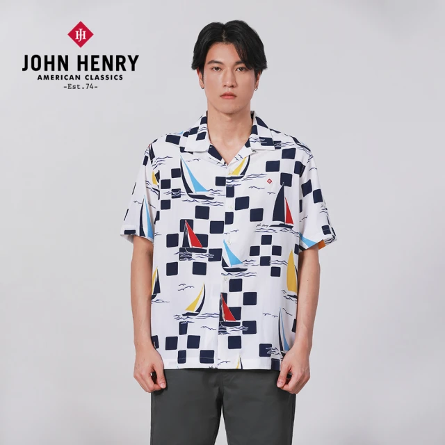 JOHN HENRY 古巴領棋盤格襯衫
