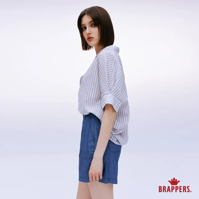 【BRAPPERS】女款 防曬涼感系列-高腰防曬涼感短褲(深藍)