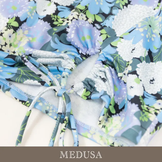 【MEDUSA 曼度莎】現貨-花印綁結短版Tee（M-XL）｜女短袖上衣 休閒上衣(305-51401)