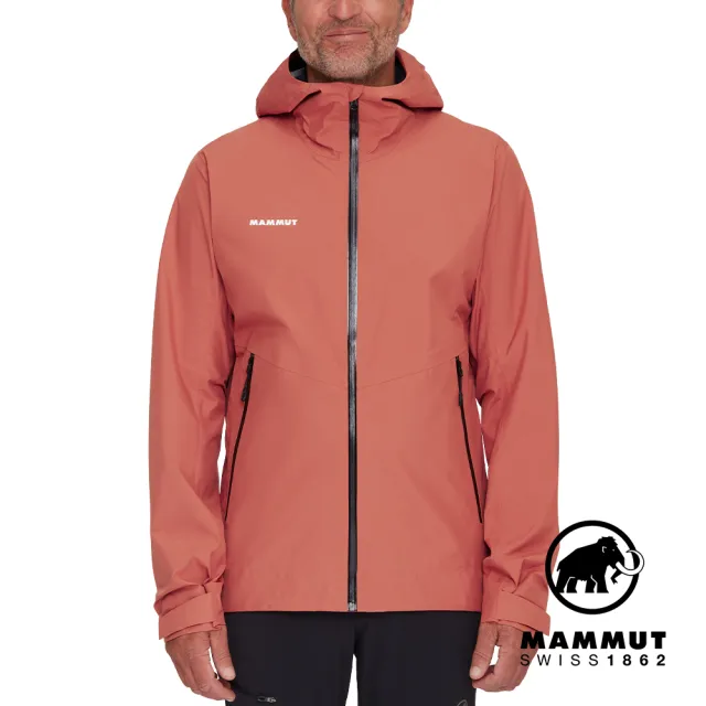 【Mammut 長毛象】Alto Light HS Hooded Jacket Men 輕量防風防水連帽外套 男款 磚紅 #1010-30660