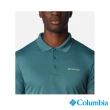 【Columbia 哥倫比亞 官方旗艦】男款-Zero Rules™涼感防曬快排短袖Polo衫-碧綠色(UAE60820JP/IS)