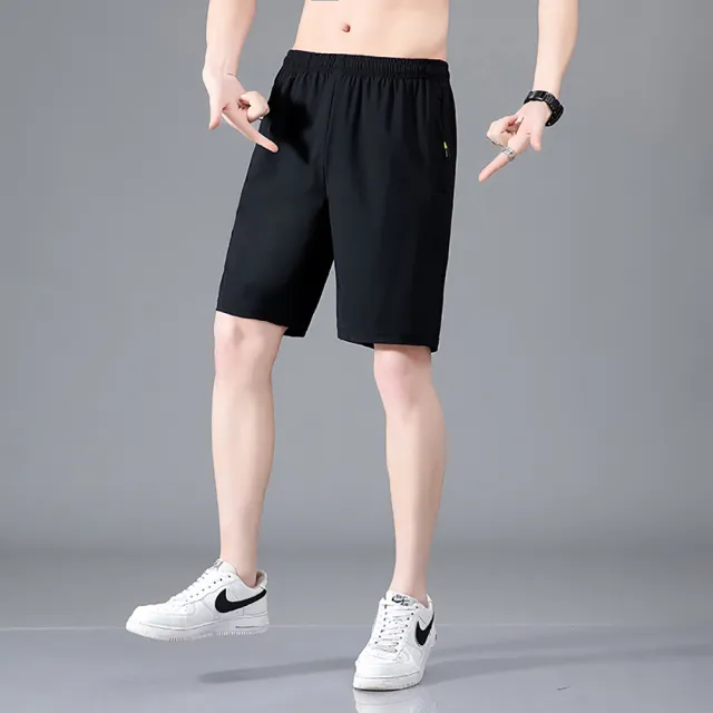 【Billgo】*現貨*SGS認證 XL-8XL碼冰感運動短褲2色 超彈力戶外涼感春夏輕薄居家褲(超大碼、機能款)