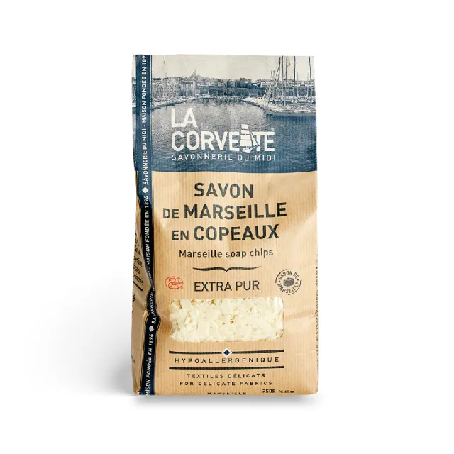 【La Corvette 法釩】經典正宗植物油馬賽皂絲750g