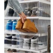 【STYLE 格調】喬登免安裝一體式加厚透明折疊鞋盒-6層2入(可疊加 鞋架 鞋櫃 收納盒 收納櫃)