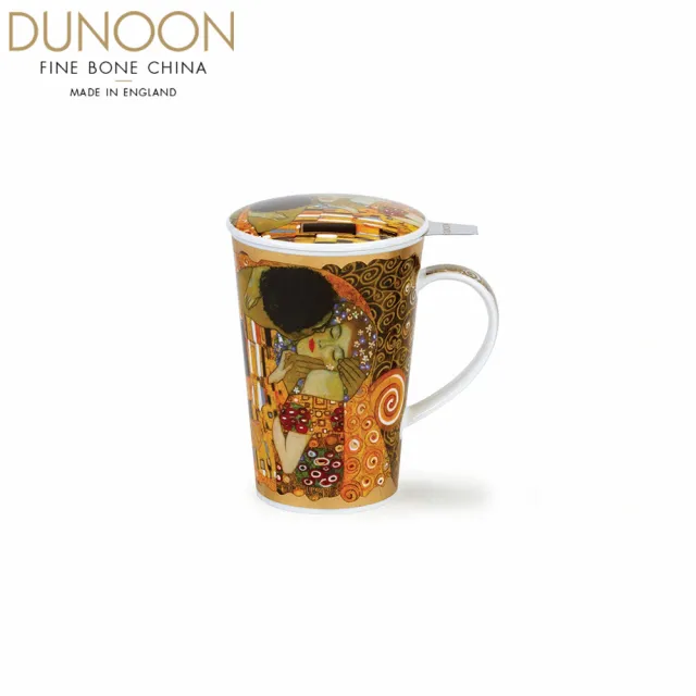 【DUNOON】克林姆名畫吻骨瓷馬克杯三件組(100%英國製 居禮名店獨家代理)