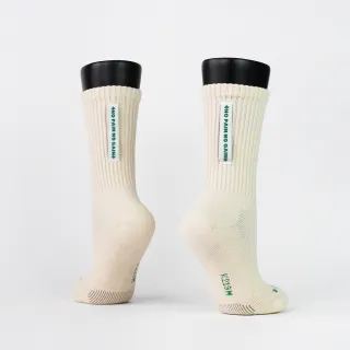 【FOOTER除臭襪】訓練標語健身襪(K219-米)