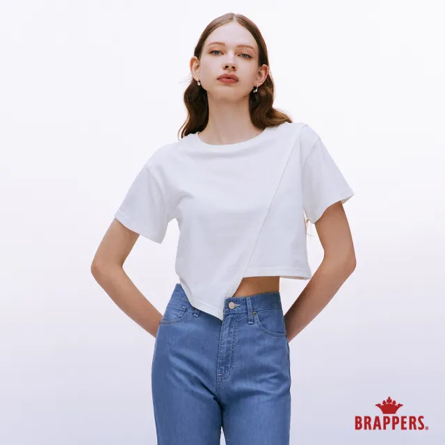 【BRAPPERS】女款 短版不規則上衣(米白)