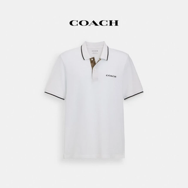 COACHCOACH 官方直營經典LogoPOLO衫-白色(CO817)