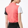 【PING】女款幾何立領短袖POLO衫-橘紅(吸濕排汗/抗UV/GOLF/高爾夫球衫/RA23119-25)