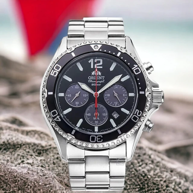 ORIENT 東方錶ORIENT 東方錶 太陽能 熊貓款 計時200米防水 腕錶 男錶 黑色(RA-TX0202B 黑色)