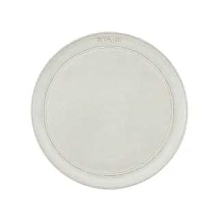 【法國Staub】圓形陶瓷盤22cm-松露白(德國雙人牌集團官方直營)