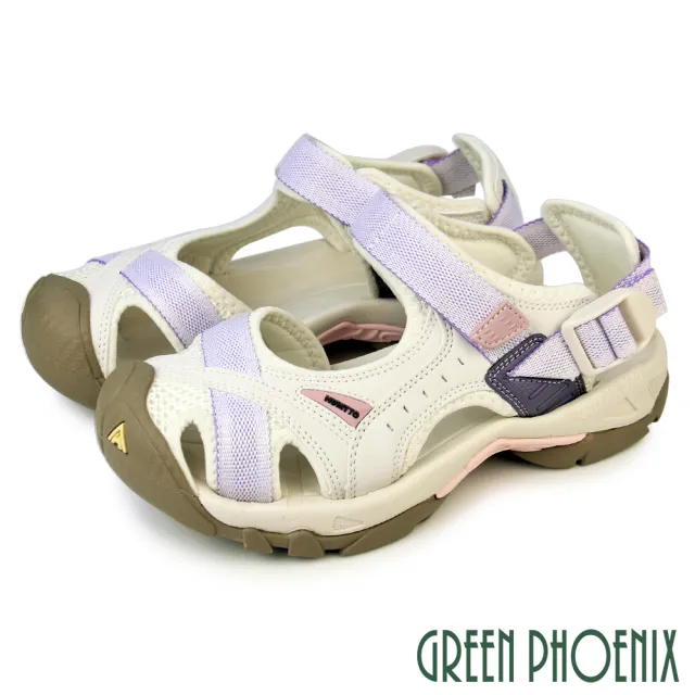 【GREEN PHOENIX 波兒德】女鞋 溯溪鞋 運動涼鞋 護趾涼鞋 休閒涼鞋 戶外機能 防踢 吸震(紫色、粉紅、綠色)