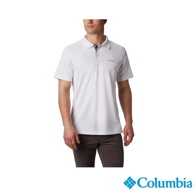 Columbia 哥倫比亞 男款-Utilizer™UPF30快排Polo衫-白色(UAX01260WT/IS)