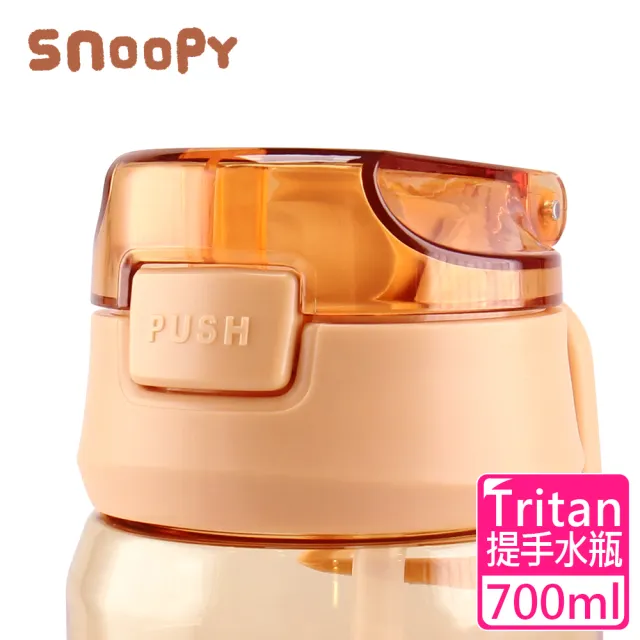 【SNOOPY 史努比】野營趣 輕巧Tritan提手水瓶700ml(買1送1)