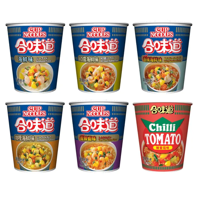 【NISSIN 日清】合味道 杯麵 3入組(海鮮/咖哩海鮮/香辣海鮮/XO醬海鮮/酸辣蝦海鮮/辣番茄)