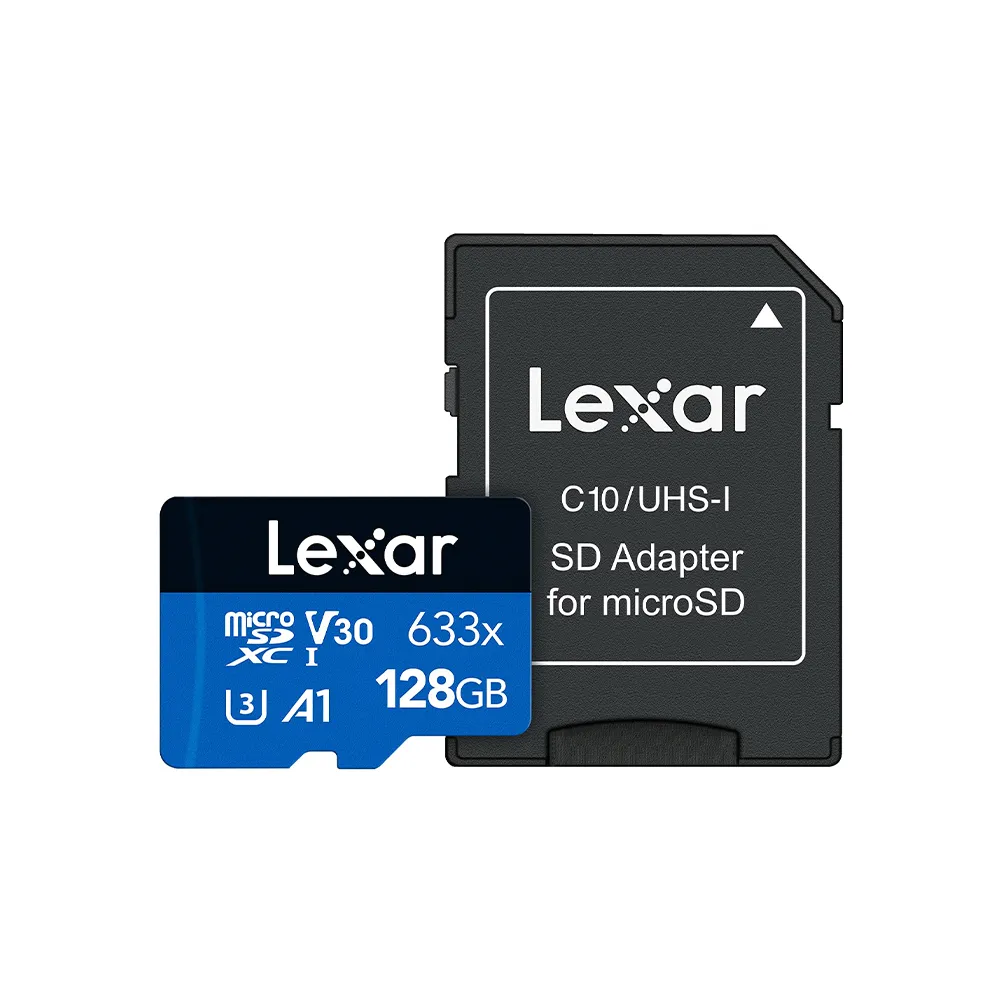 三入組【Lexar 雷克沙】633x microSDXC UHS-I A1 U3 128G記憶卡