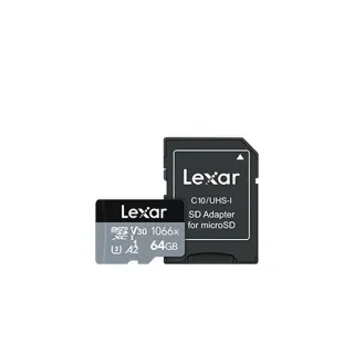 三入組【Lexar 雷克沙】Professional 1066x MicroSDXC UHS-I U3 A2 64G記憶卡