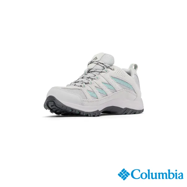 【Columbia 哥倫比亞官方旗艦】女款-CRESTWOOD™Omni-Tech防水登山鞋-淺灰色(UBK53720LY/IS)