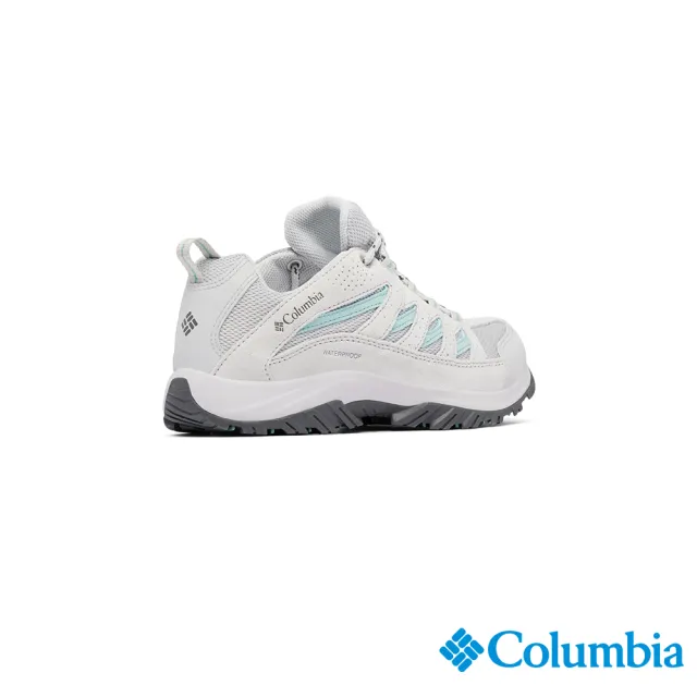 【Columbia 哥倫比亞官方旗艦】女款-CRESTWOOD™Omni-Tech防水登山鞋-淺灰色(UBK53720LY/IS)