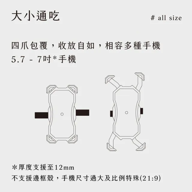 【grantclassic】遮陽盔甲罩套餐 四力架2 機車手機架(軍規級手機架 Ubereat Foodpanda 外送指定款)