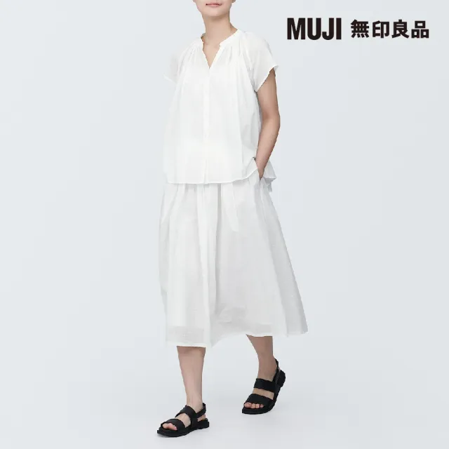 【MUJI 無印良品】女強撚抓皺裙(共4色)