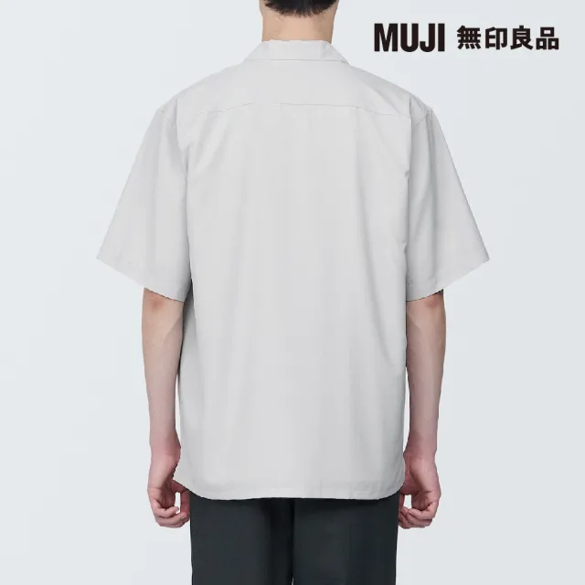 【MUJI 無印良品】男聚酯纖維混不易起皺涼感開領短袖襯衫(共2色)