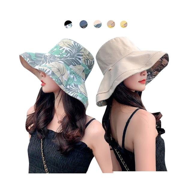 【QIDINA】(買一送一)時尚百搭雙面大帽簷漁夫帽-1HL X2入(遮陽帽 防曬帽子女 草帽 棒球帽 鴨舌帽)