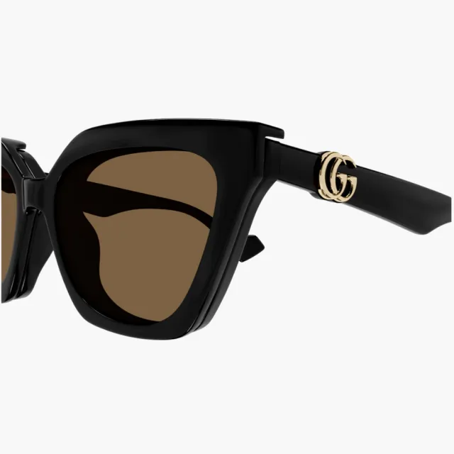 【GUCCI 古馳】磁吸兩用膠框太陽眼鏡(GG1542S-001 GUCCI LOGO系列)