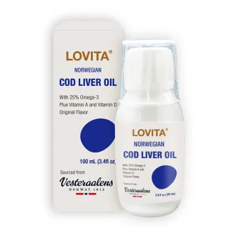 【Lovita 愛維他】愛維他挪威液體鱈魚肝油*1瓶 100ml(DHA EPA Omega-3 Vesteraalens)
