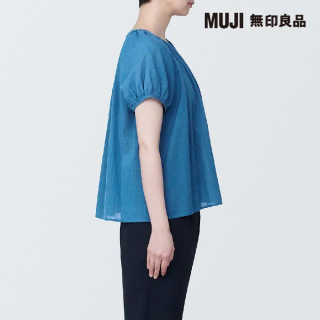 【MUJI 無印良品】女有機棉強撚短袖套衫(共3色)