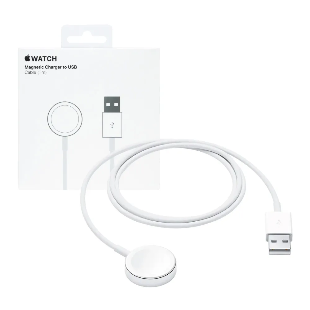 【Apple 蘋果】原廠公司貨A2255 / Watch 磁性充電 USB-A 連接線-100cm(盒裝)