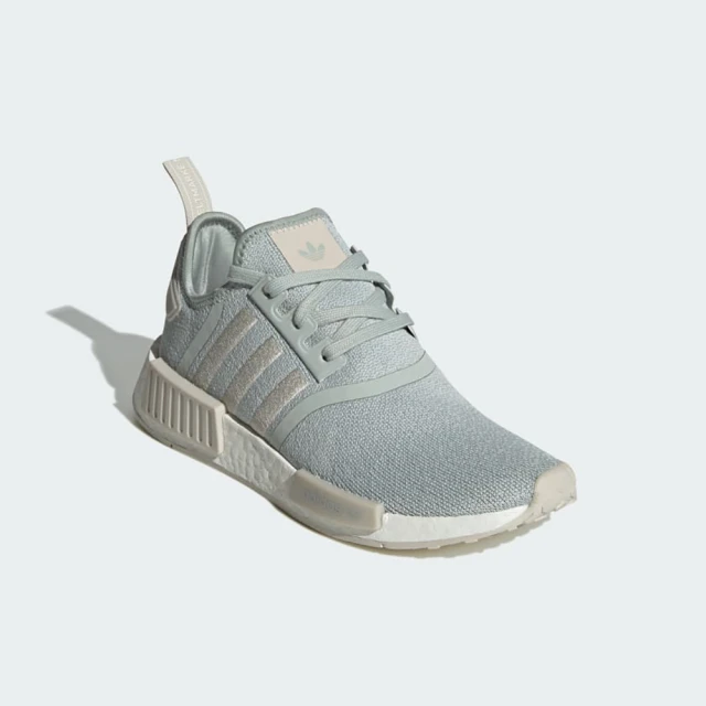 adidas 愛迪達 慢跑鞋 女鞋 運動鞋 緩震 襪套 三葉草 NMD_R1 W 灰綠 IE0595