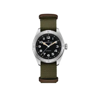 【HAMILTON 漢米爾頓】卡其陸戰遠征 Expedition 腕錶 41mm(自動上鍊 中性 NATO帶 H70315931)