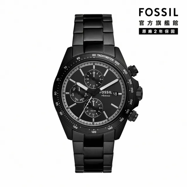 【FOSSIL 官方旗艦館】Autocross系列 三眼計速指針手錶 不鏽鋼鍊帶 42MM(多色可選)