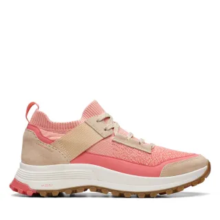 【Clarks】女鞋 ATL Trek Knit WP 防潑水輕盈透氣休閒鞋 粉色(CLF70571C)