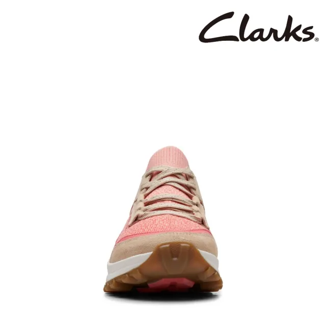 【Clarks】女鞋 ATL Trek Knit WP 防潑水輕盈透氣休閒鞋 粉色(CLF70571C)