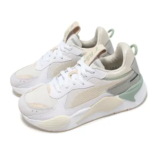 【PUMA】休閒鞋 RS-X Soft Wns 女鞋 白 綠 麂皮 網布 緩衝 小白鞋(393772-01)