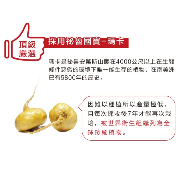 【LOVITA 愛維他】3倍濃縮瑪卡1500mg素食膠囊 3入組(共180顆)