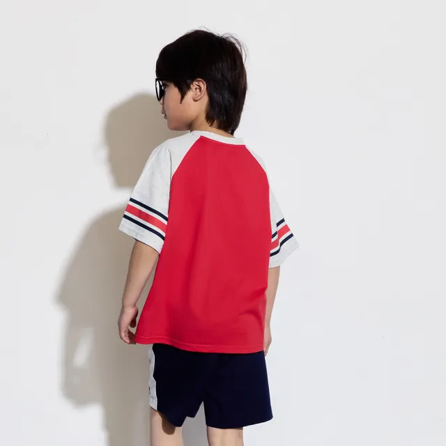 【GAP】男童裝 Logo小熊印花圓領短袖T恤-紅色(466235)