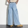 【GAP】女裝 寬鬆牛仔褲-淺藍色(465906)