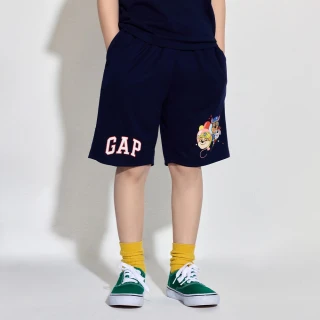 【GAP】兒童裝 Gap x 汪汪隊立大功聯名 Logo印花鬆緊短褲-海軍藍(510043)