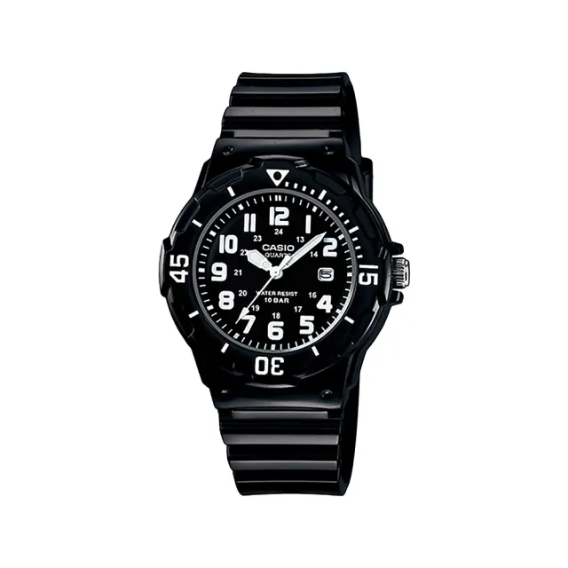 【CASIO 卡西歐】LRW-200H 時尚活力輕巧易讀 旋轉圈 帶日期 多款多色 運動 學生錶 手錶(防水100米)