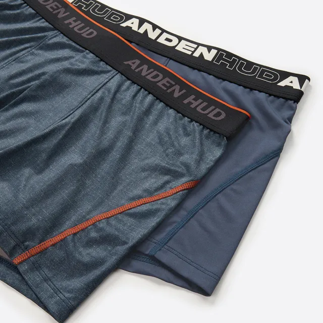【Anden Hud】男款_吸濕排汗機能系列．短版變化平口內褲(丹寧藍-牛仔織紋)