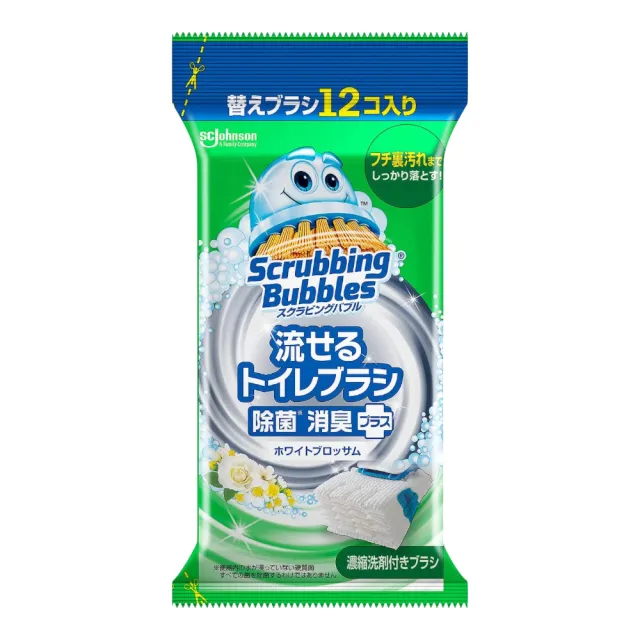 【SC Johnson】日本 莊臣 水溶性拋棄式馬桶清潔刷補充包(12入)